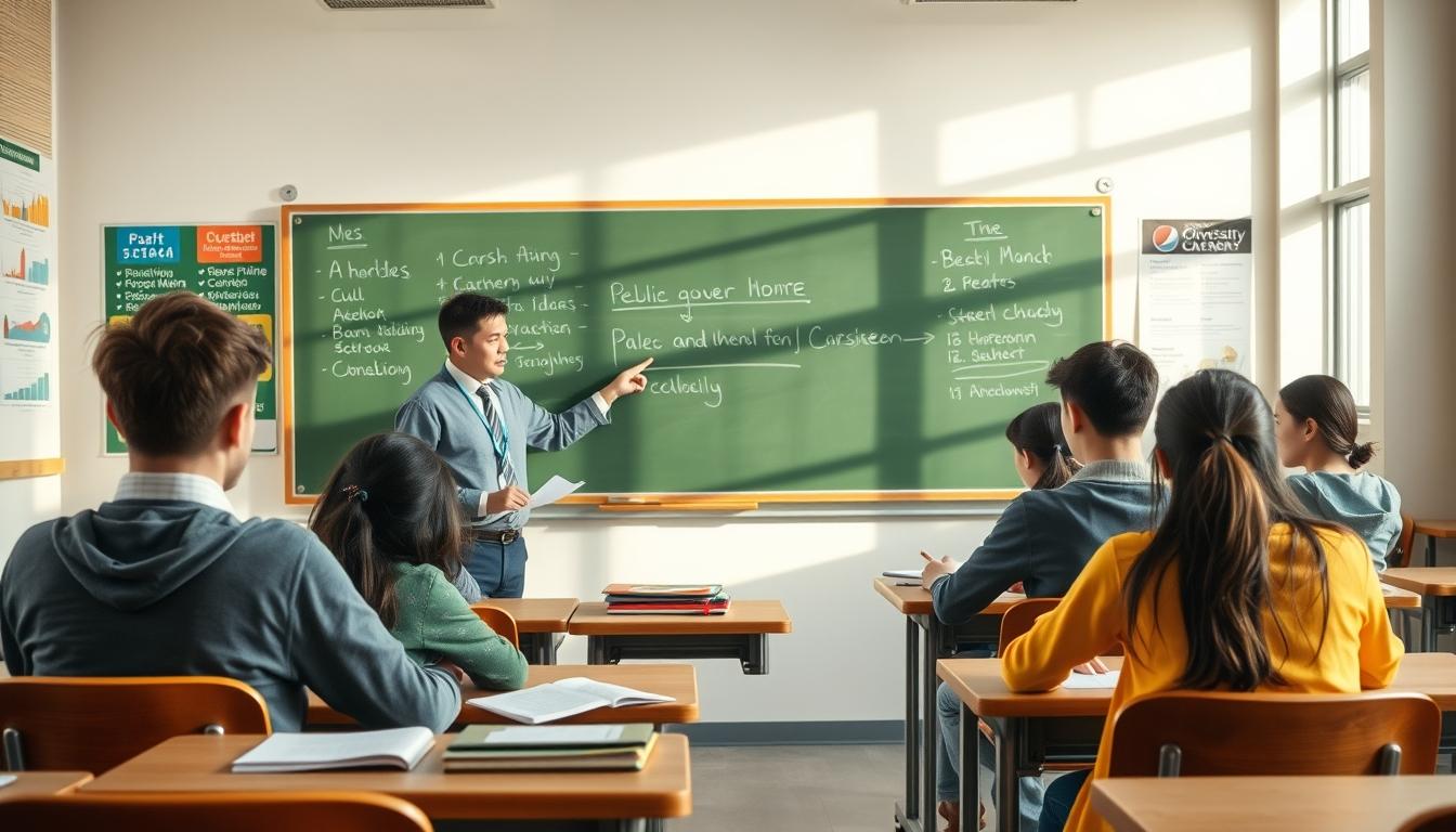 University campus and scholarly setting in Cambridge